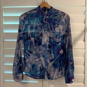 Amazing BCBG Maxazria tie dye camp blouse
